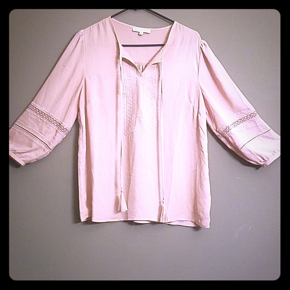 Rose & Thyme Woman 3/4 Sleeve Embroidered Blouse